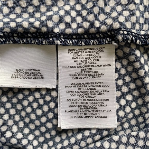 Jones New York Polka Dot Sleeveless Stretch Top Size 1X Black Yellow - Picture 4 of 5